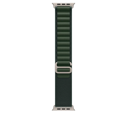 Apple 49 mm-es sötétzöld Alpesi pánt – S – natúr titán
