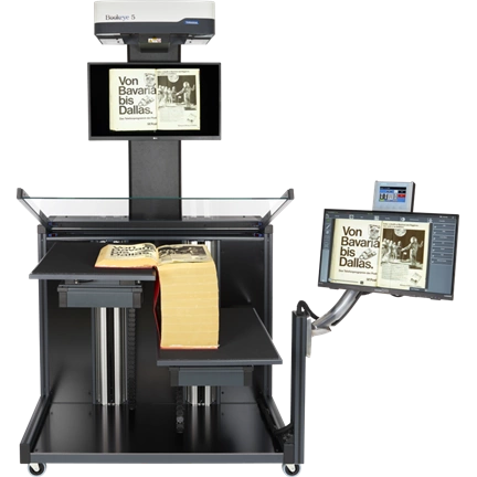 Bookeye 5 Professional, Color, A1+, 600dpi, autom. book cradle 35 cm, autom. glass plate, 27" 4K TFT