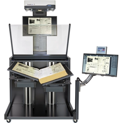 Bookeye 5 Professional, Color, A1+, 600dpi, autom. book cradle 35 cm, autom. glass plate, 27" 4K TFT