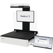 Bookeye 5 V1A, A1+ könyvszkenner, motorized glasplate, 600dpi, book cradle 20cm, 27" + 21" monitor, SP12M
