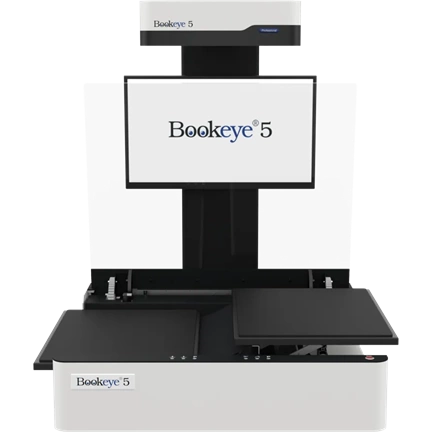 Bookeye 5 V1A, A1+ könyvszkenner, motorized glasplate, 600dpi, book cradle 20cm, 27" + 21" monitor, SP12M