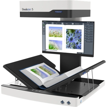 Bookeye 5 V2 Kiosk, A2+, 400dpi, V-Book Cradle, 21" Touch, Full Coverage Warranty