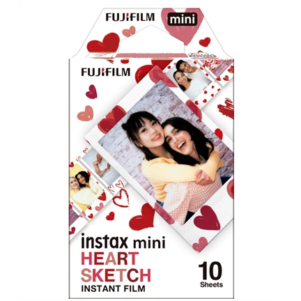 FUJIFILM Instax Mini Film Glossy "Heart Sketch" (10lap)