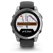 Garmin 010-03025-00 fenix E AMOLED (47mm) fekete szilikon pántos ezüst okosóra