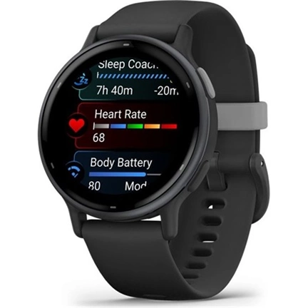 Garmin vívoactive 5 fitness okosóra - szürke alumíniumkeret, fekete tok és szilikonszíj