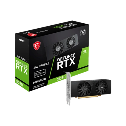 MSI Videokártya PCI-Ex16x nVIDIA RTX 3050 LP 6GB DDR6 OC