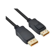 ROLINE Kábel DisplayPort 2.1 DP - DP, 10k@60Hz, HDR, 54Gbit/s, UHBR13.5, M/M,  5m, fekete