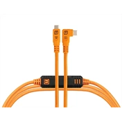 TetherPro Optima 10G USB-C, 4.6m, Straight to Right (narancs)