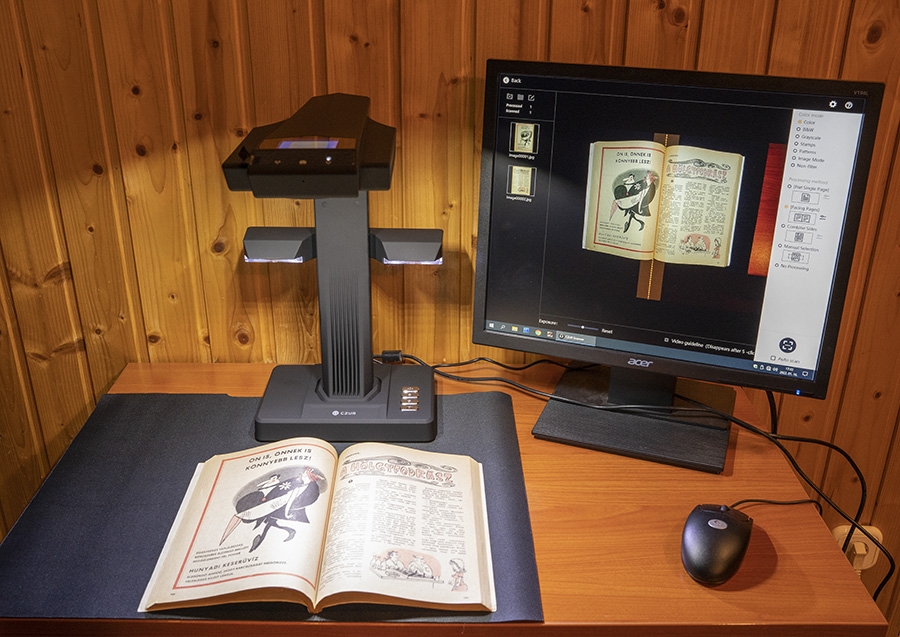 czur szekker könyv scanner book digitalizálás